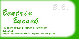 beatrix bucsek business card